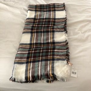 BRAND NEW plaid blanket scarf. Includes tag.